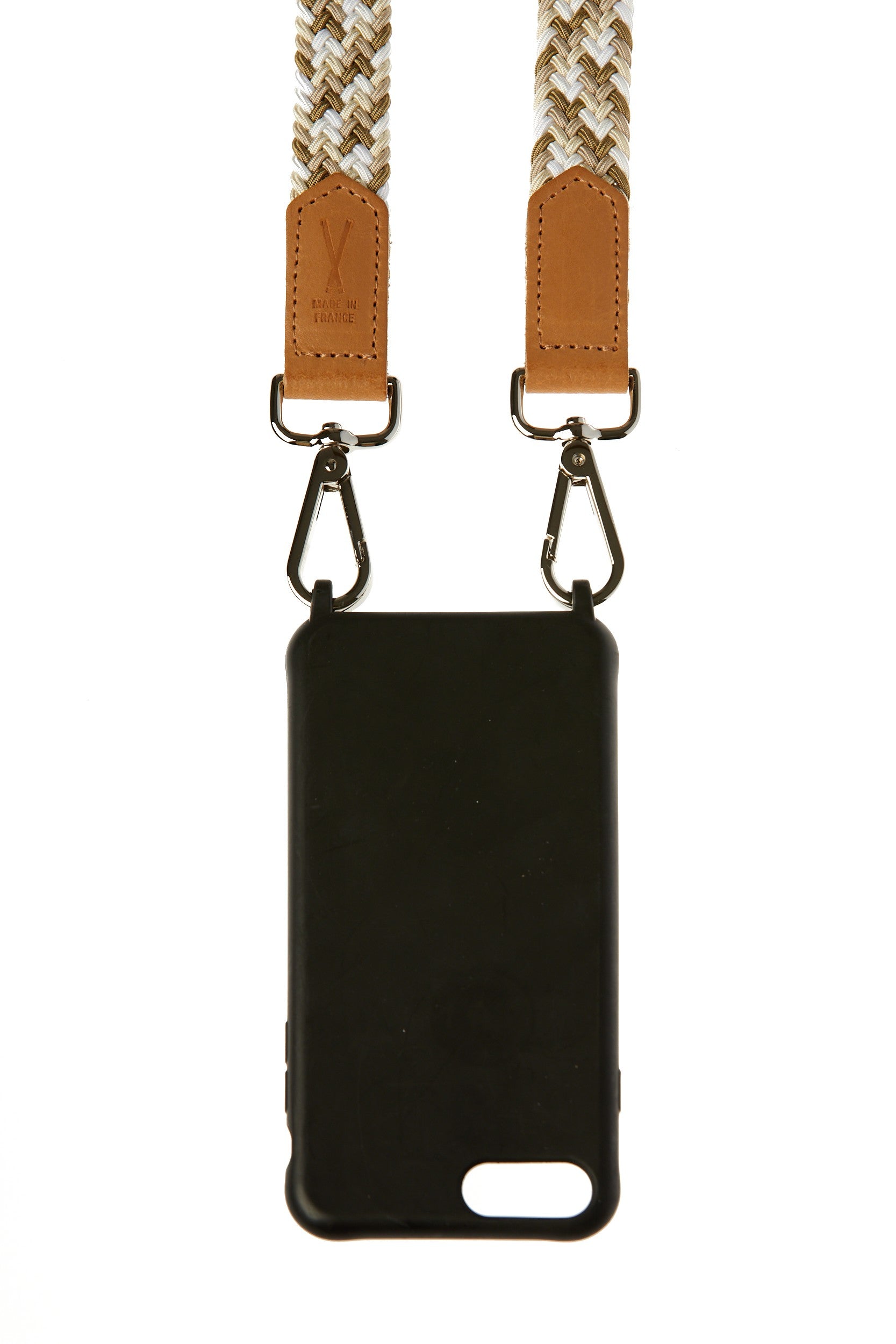 Lanière de téléphone tressée Jaune