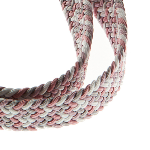 Lanière de téléphone tressée Blanc Rose Gris clair