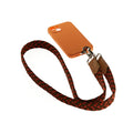 Lanière de téléphone tressée Orange Marron