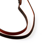 Lanière de téléphone cuir Orange vif Noir