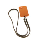Lanière de téléphone cuir Bordeaux Marron