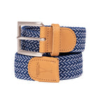 Ceinture tressée bleu blanc H/F