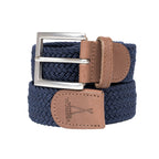 Ceinture tressée bleu marine H/F