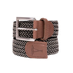 Ceinture tressée noir blanc H/F