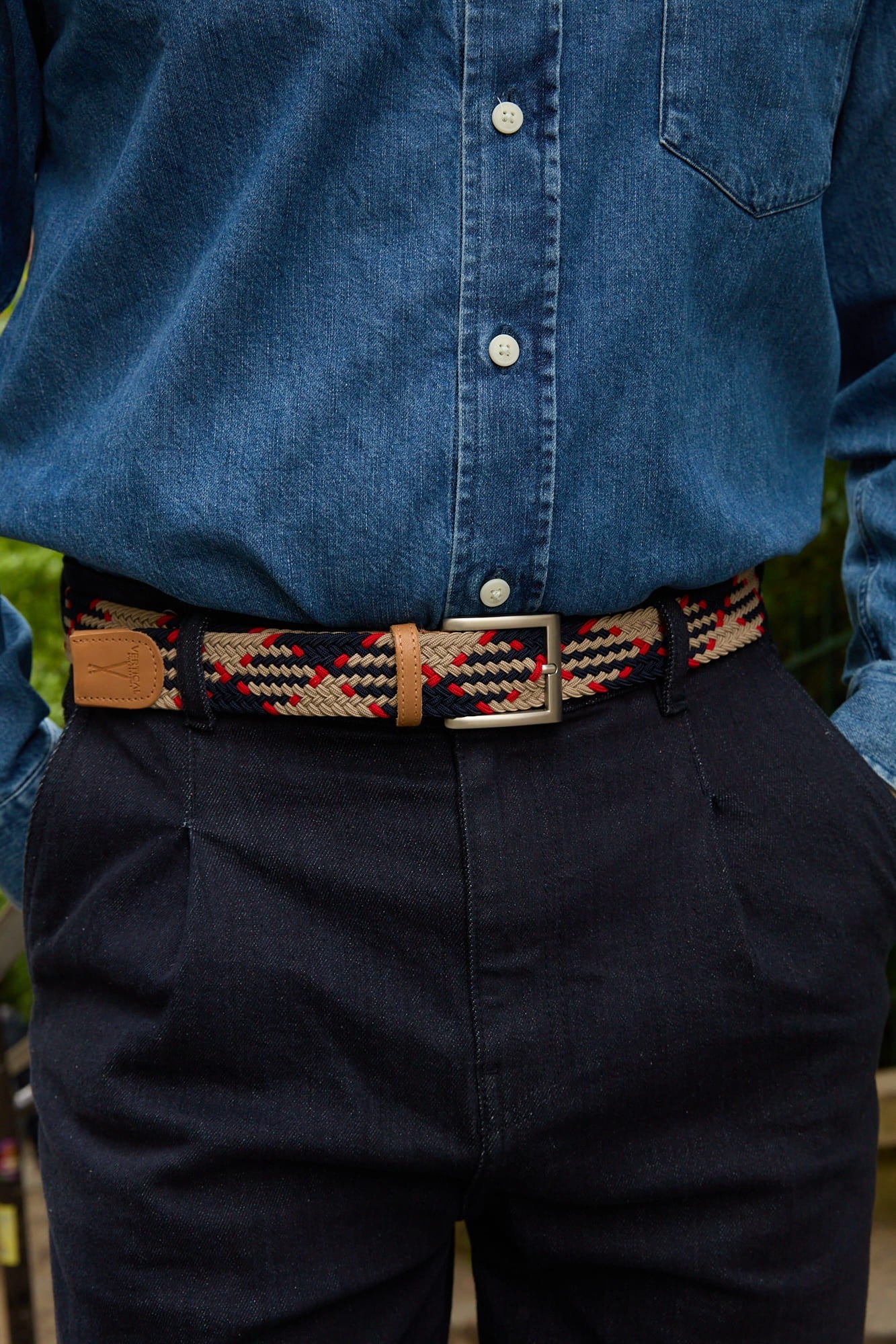Ceinture tressée Bleubeigerouge H/F