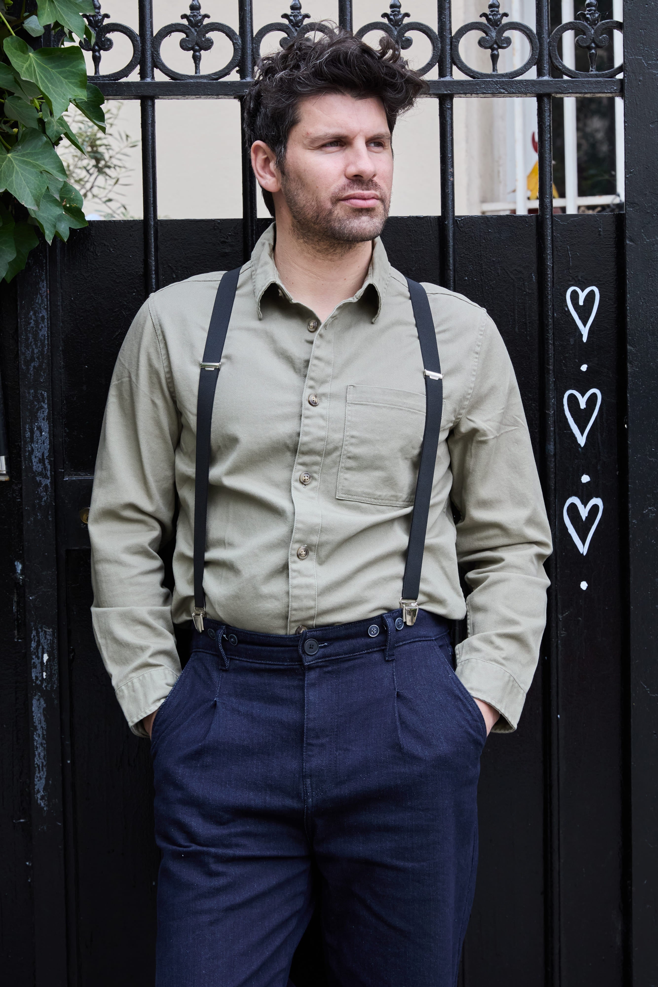 Bretelles mi-larges grises Les Paimblotines