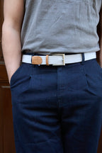 Ceinture tressée blanc