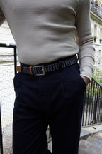 Ceinture tressée gris gris