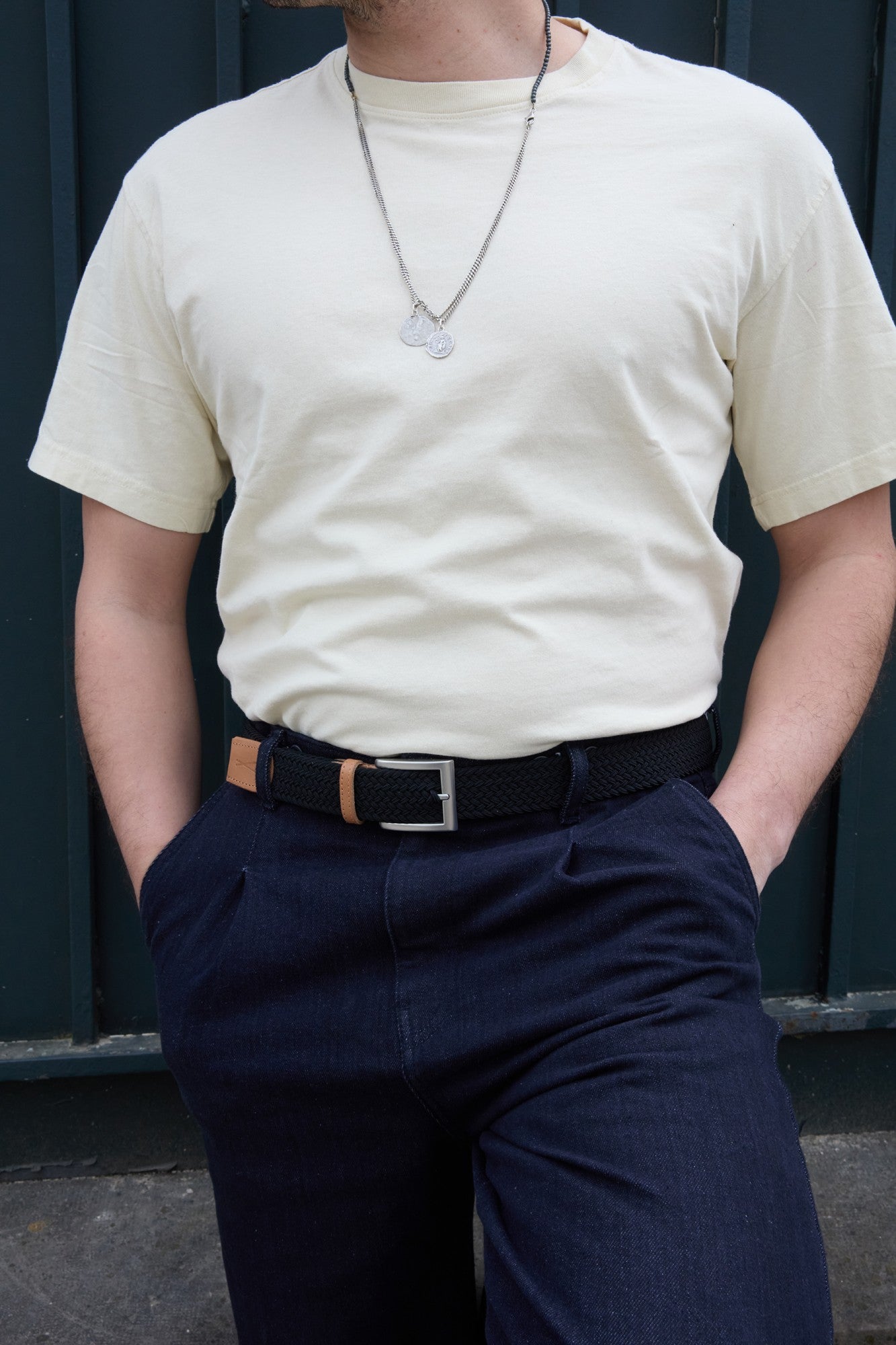 Ceinture tressée noire