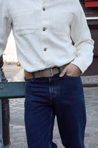 Ceinture tressée noisette