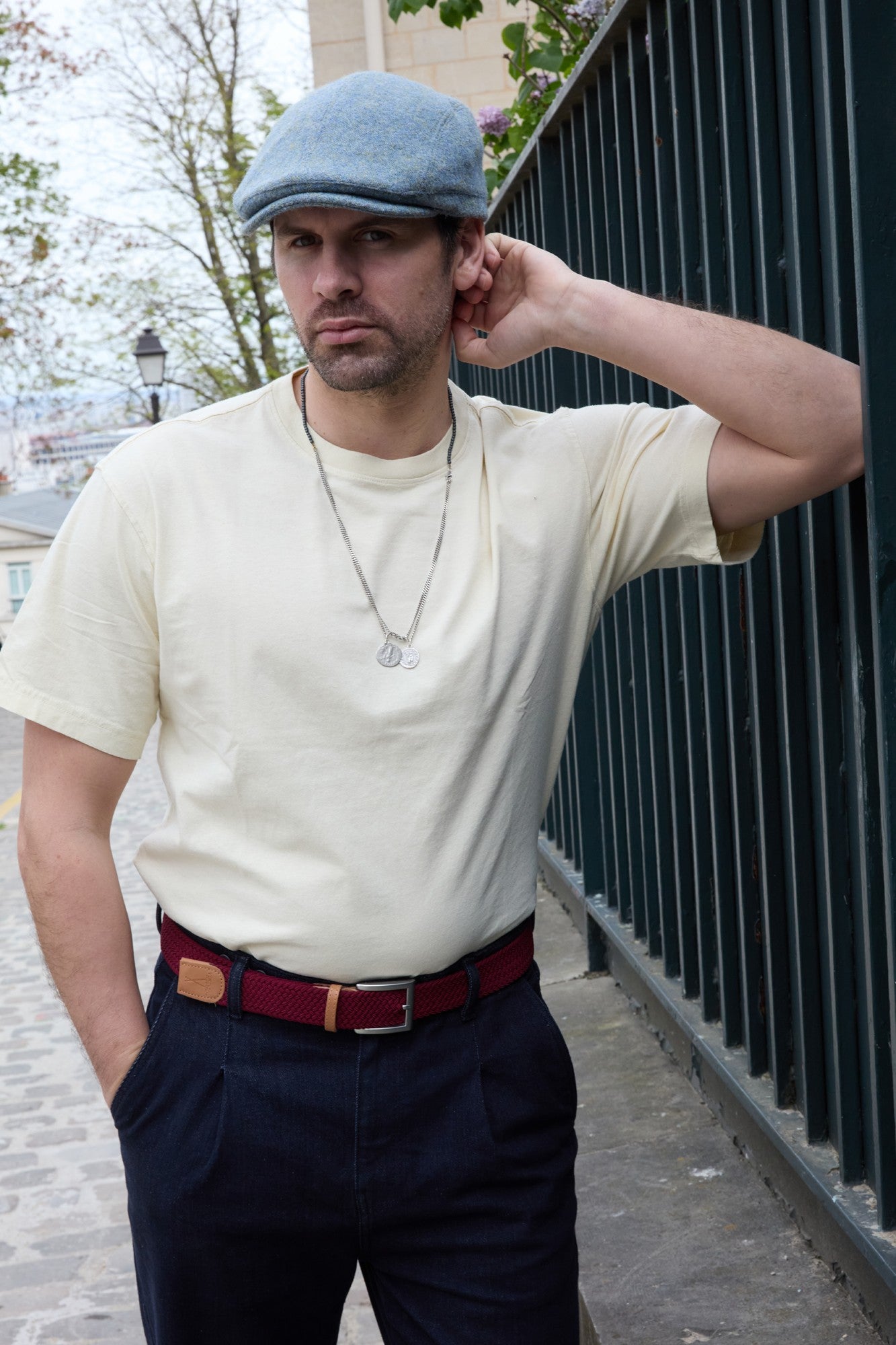 Ceinture tressée rouge