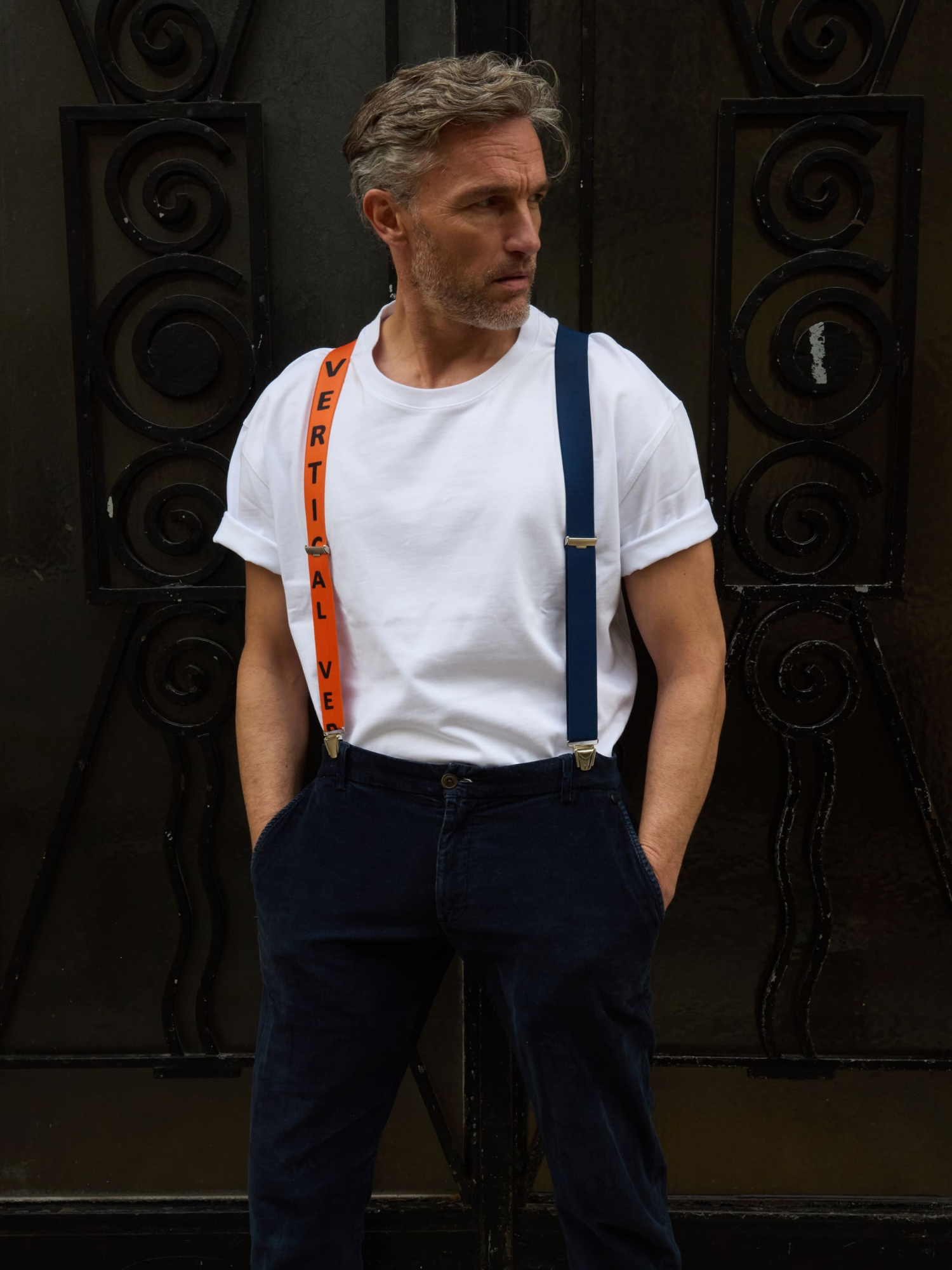 Bretelles larges orange et bleu Les Nantaises