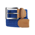 Ceinture tressée bleu électrique