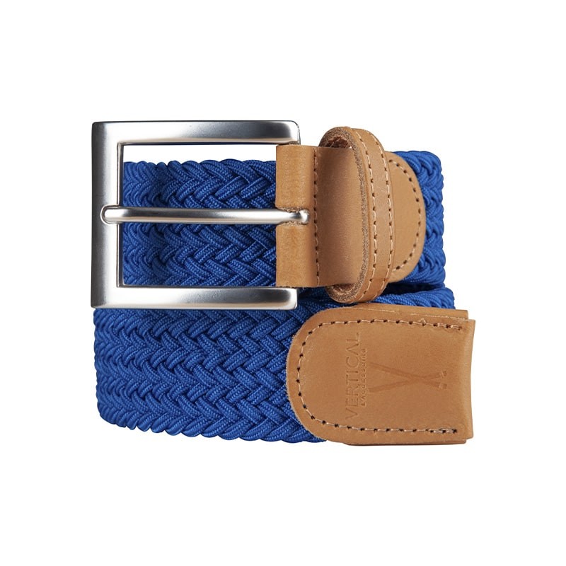 Ceinture tressée bleu électrique