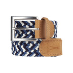Ceinture tressée bleu bleu blanc