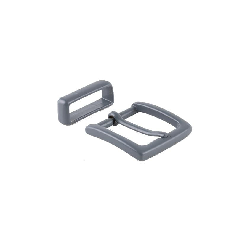 Boucle grises ceinture cuir véritable