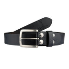 Ceinture large cuir véritable noir