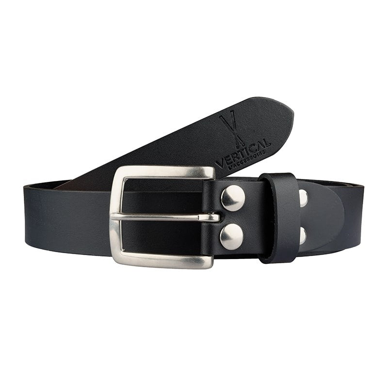 Ceinture large cuir véritable noir