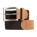 Ceinture tressée marron