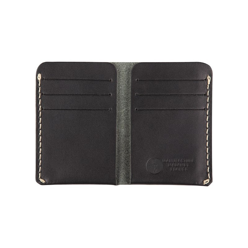 Portefeuille en cuir noir