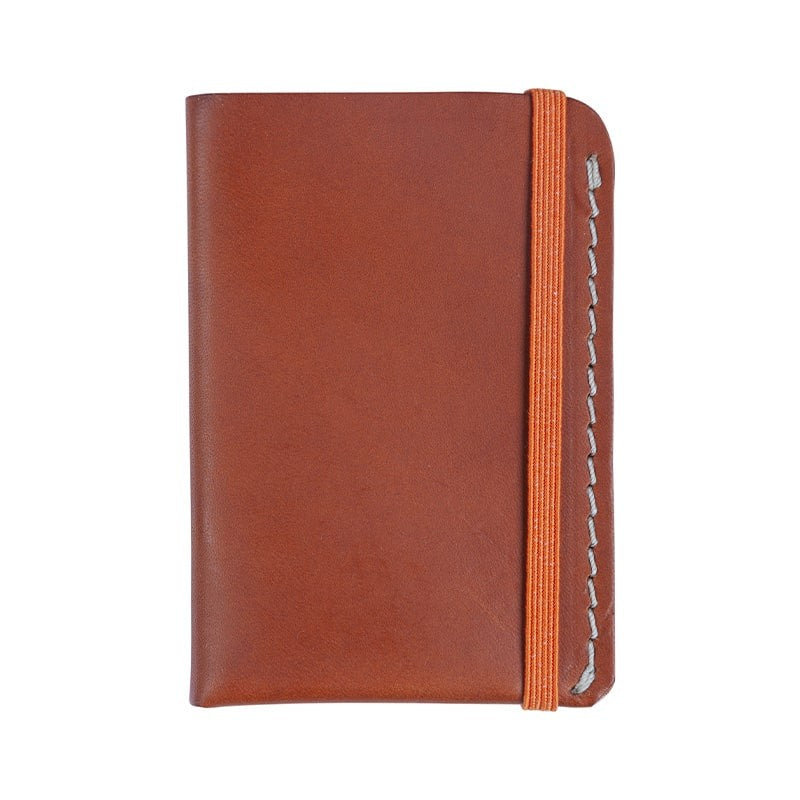 Portefeuille en cuir camel