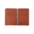 Portefeuille en cuir camel