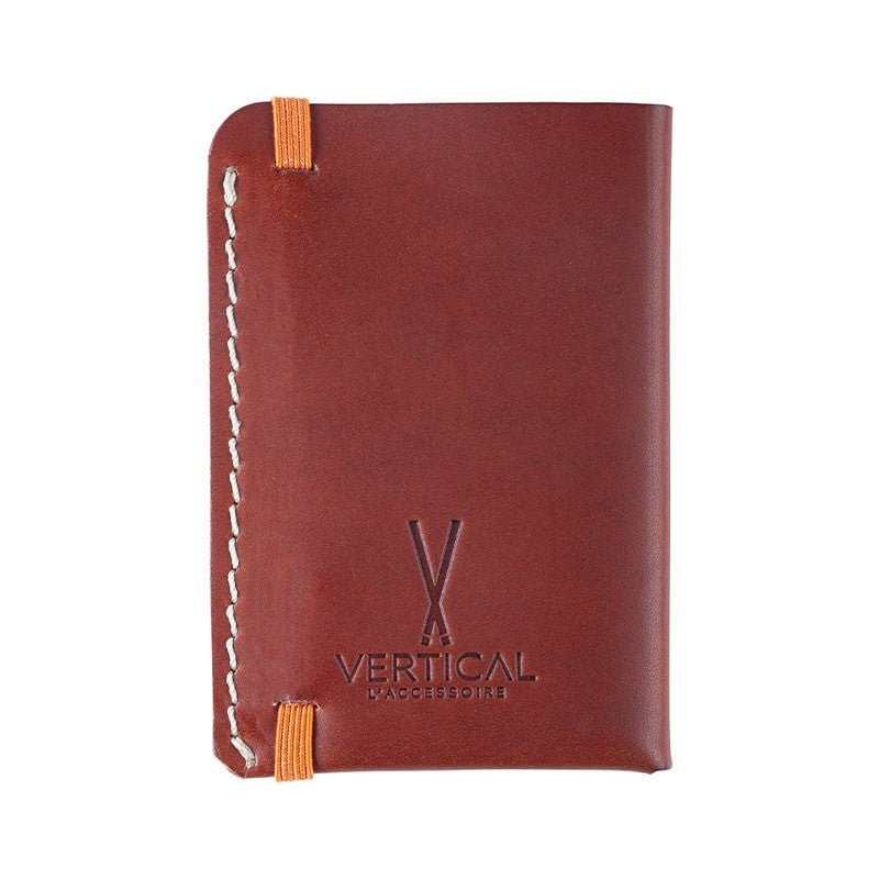 Portefeuille en cuir cognac