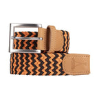 Ceinture tressée noir orange