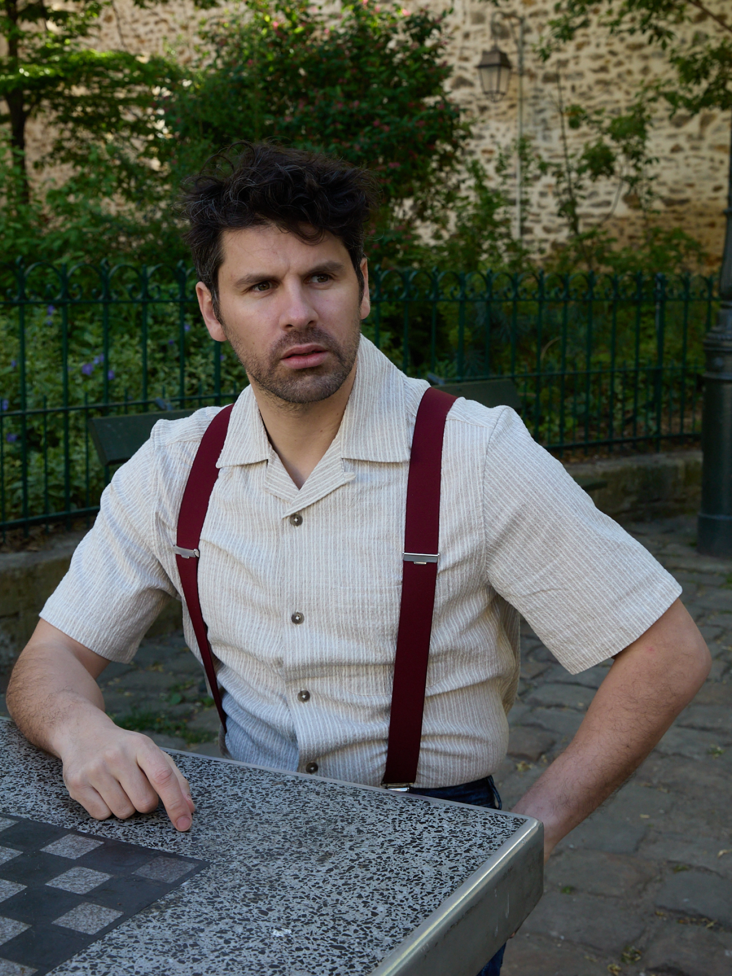 Bretelles mi-larges rouge bordeaux Les Bordelaises