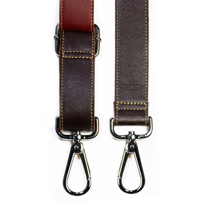 Lanière premium de téléphone bordeaux marron