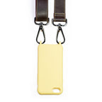 Lanière premium de téléphone bordeaux marron
