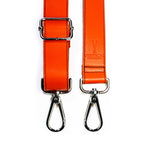 Lanière premium de téléphone noir orange vif