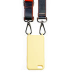 Lanière premium de téléphone orange noir