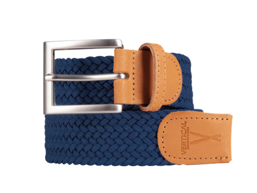 Ceinture tressée bleu marine