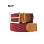 Ceinture tressée bordeaux