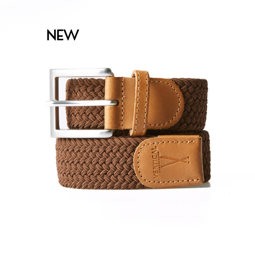 Ceinture tressée châtaigne