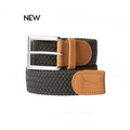 Ceinture tressée gris anthracite
