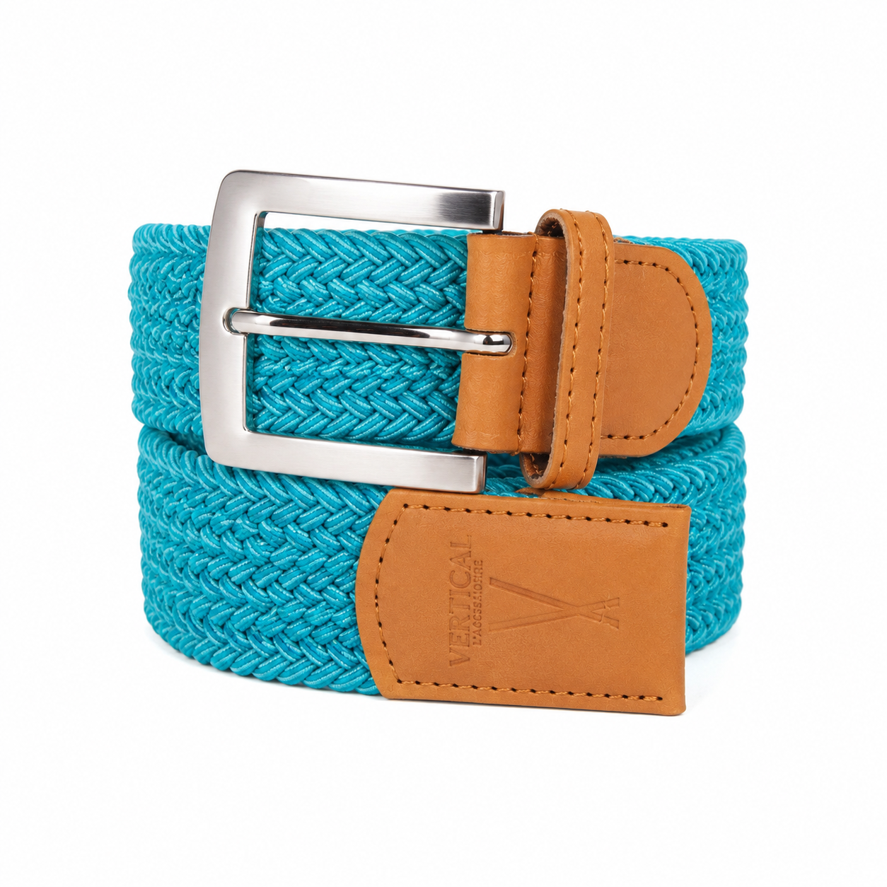 Ceinture tressée Turquoise H/F