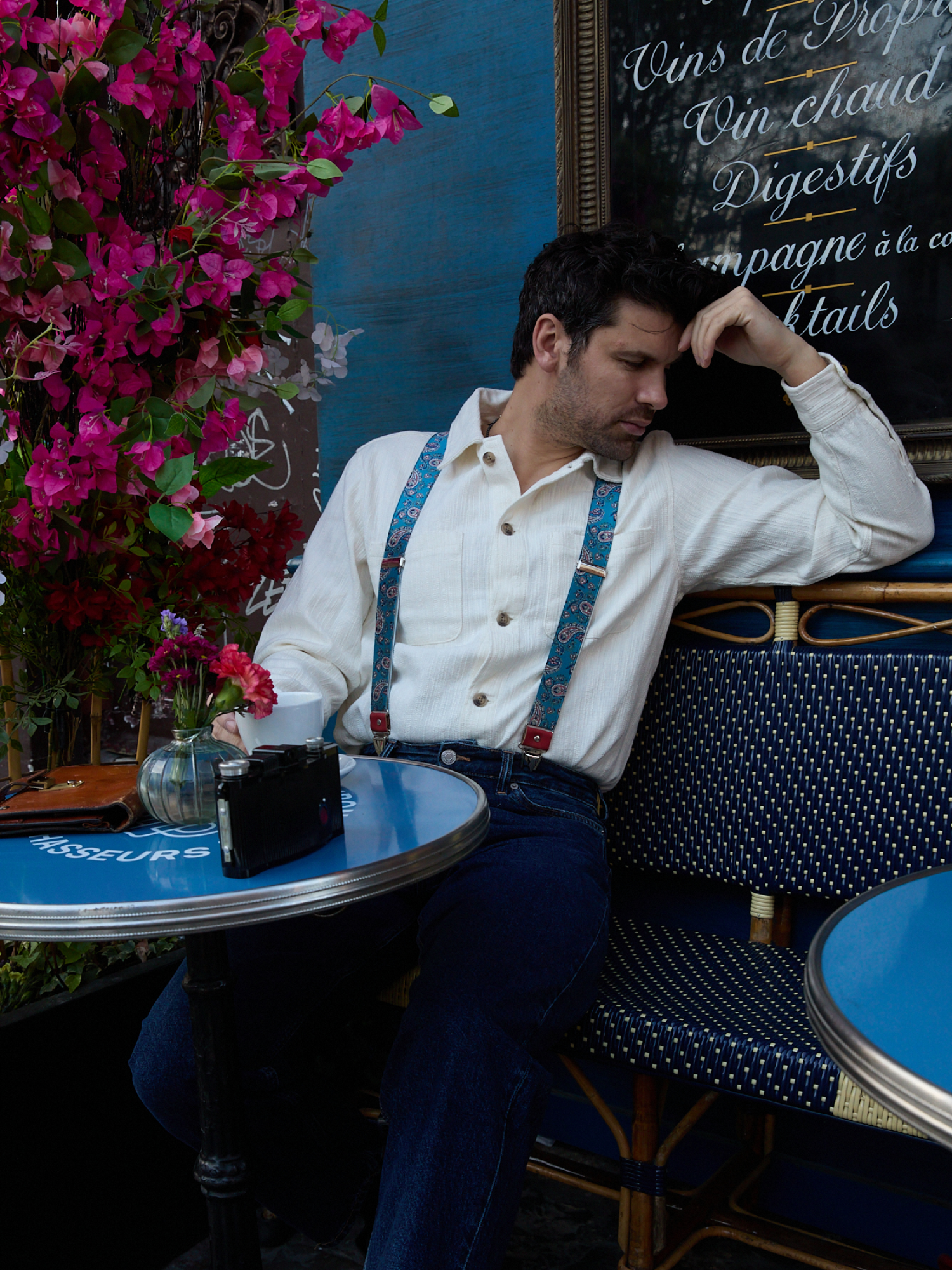 Bretelles larges bleu Les Pontisaliennes