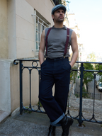 Bretelles larges rouge bordeaux Les Tourangelles
