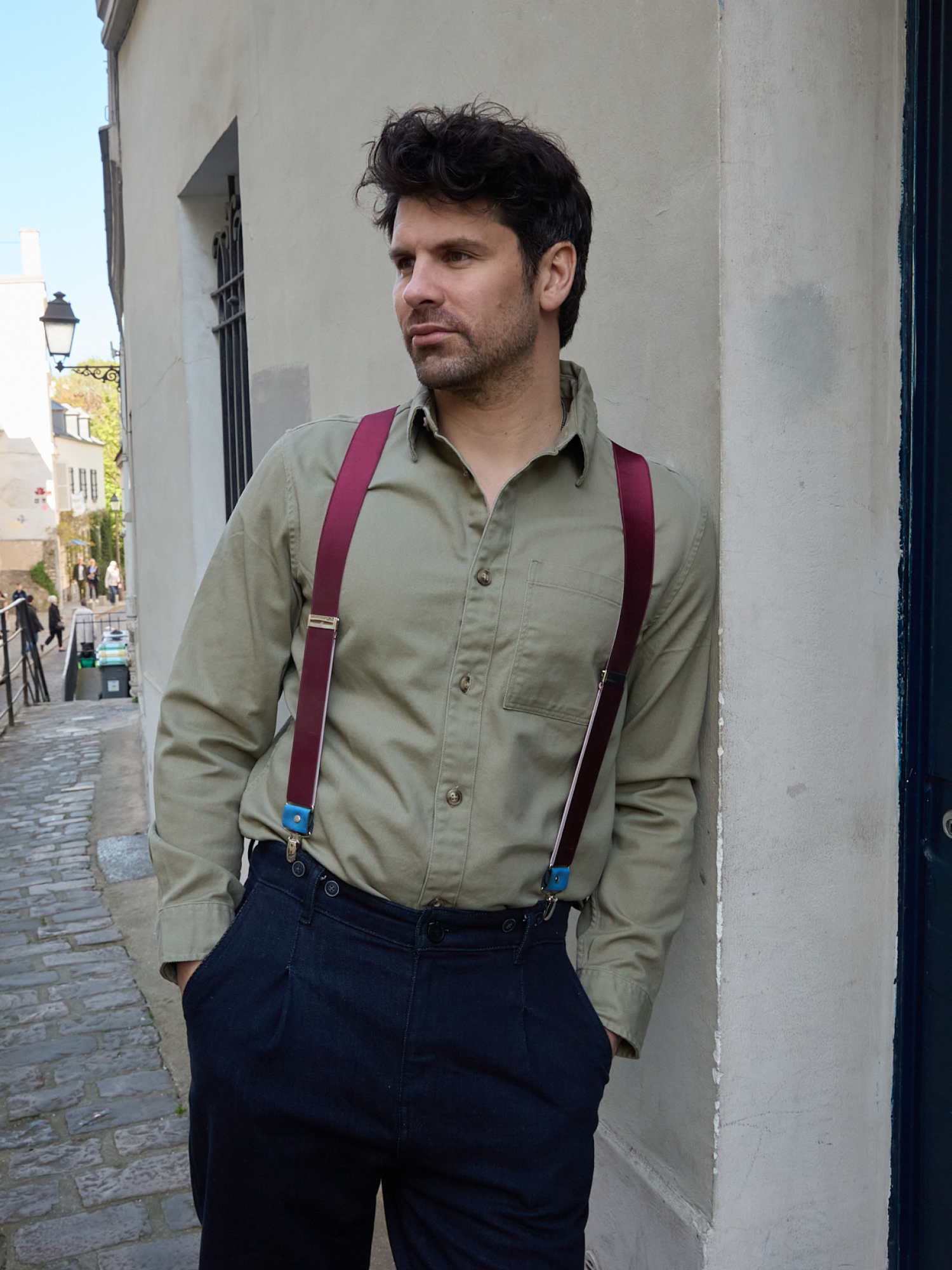 Bretelles larges rouge bordeaux Les Salisiennes