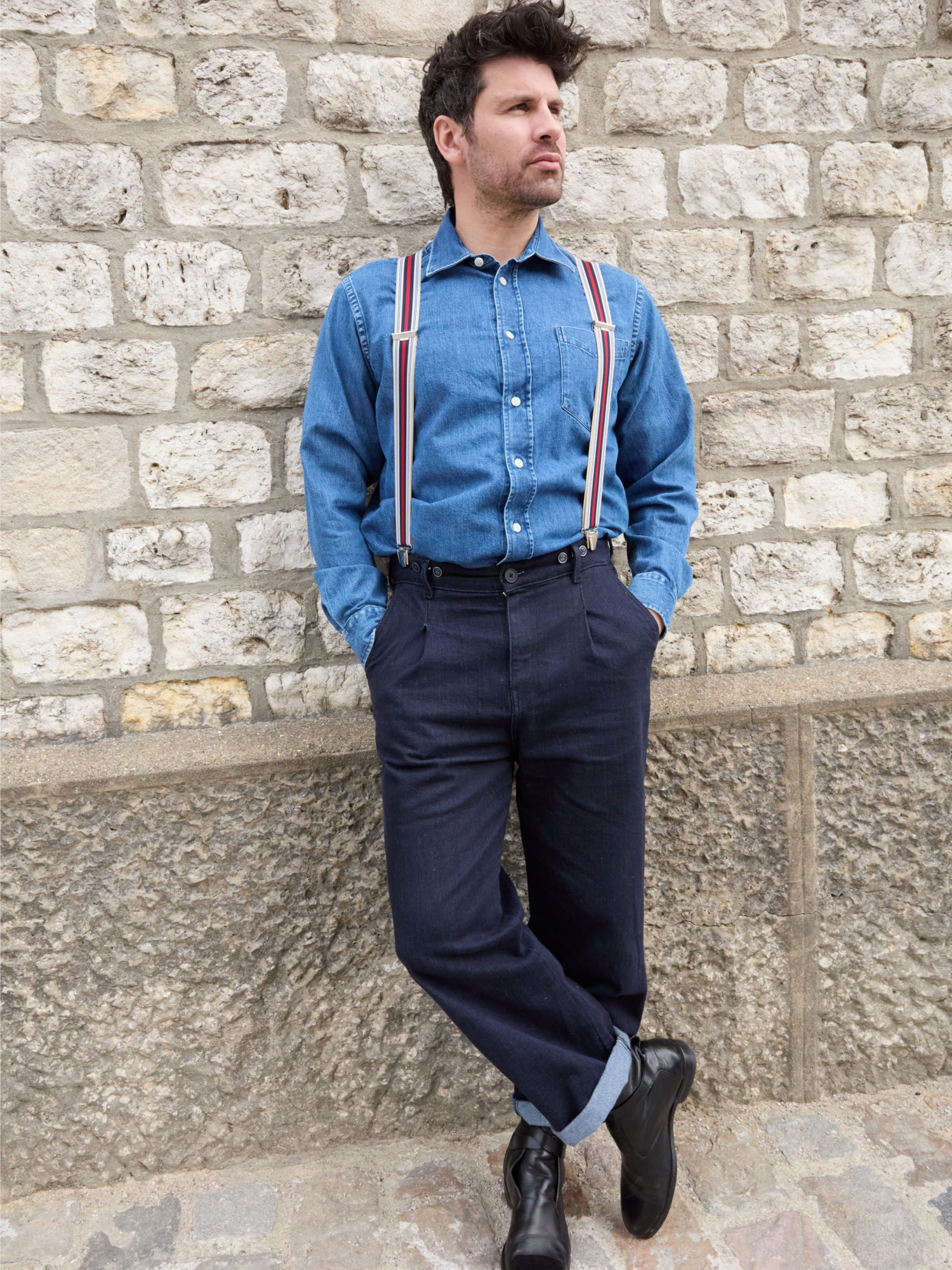 Bretelles larges bleu blanc rouge Les Neveroises