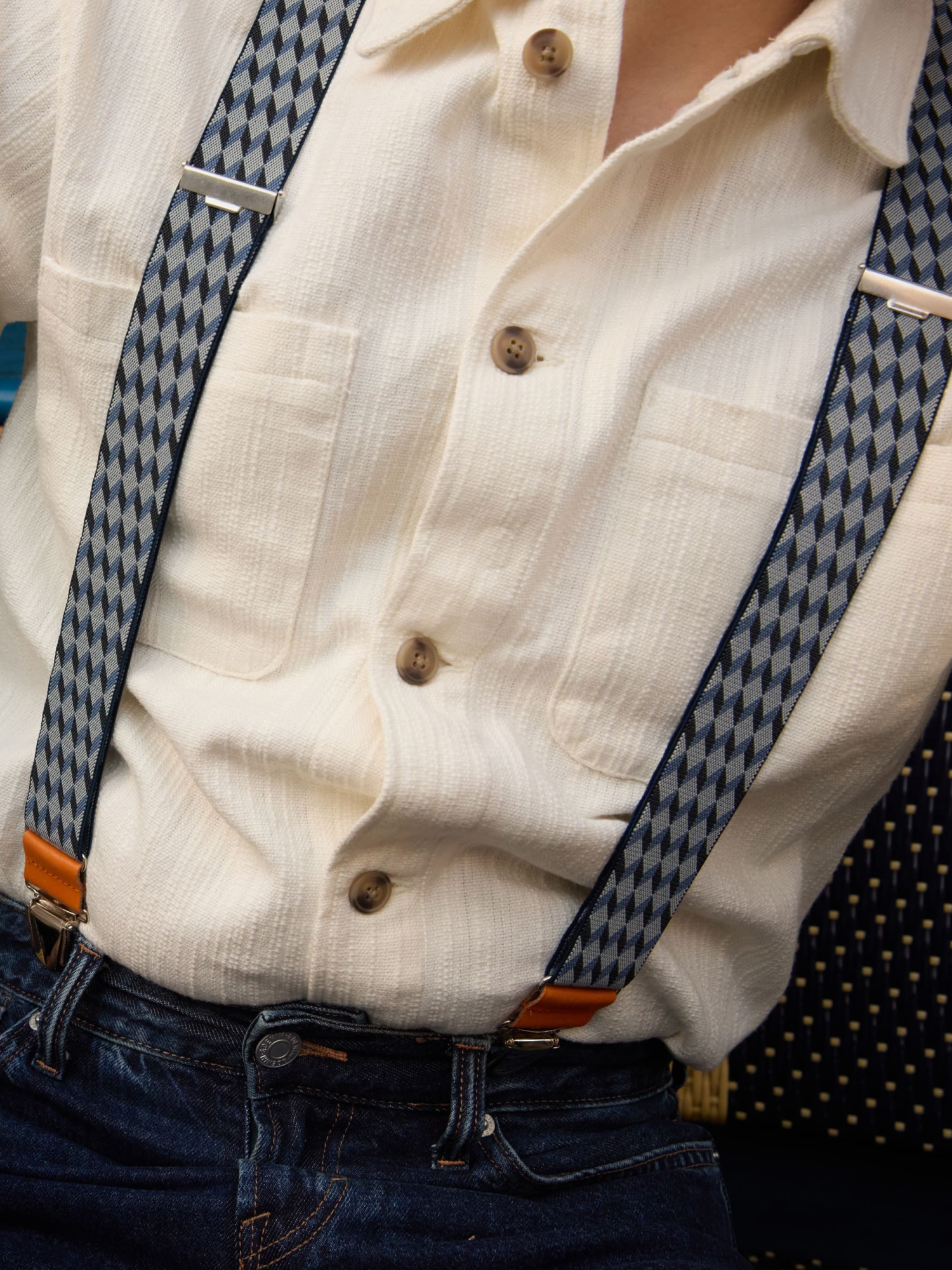 Bretelles larges noir et rose Les Moulinoises