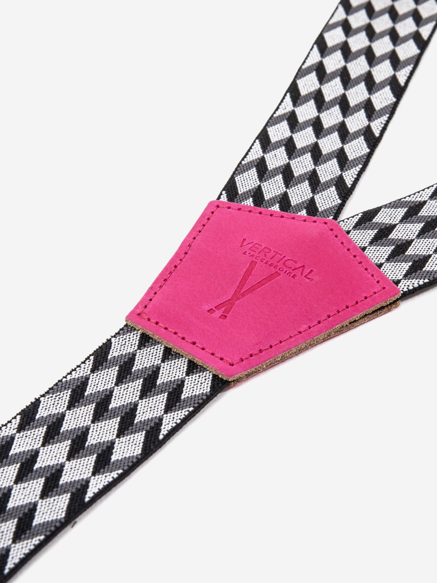 Bretelles larges noir et rose Les Moulinoises