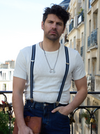 Bretelles mi-larges bleu Les Pithiveriennes