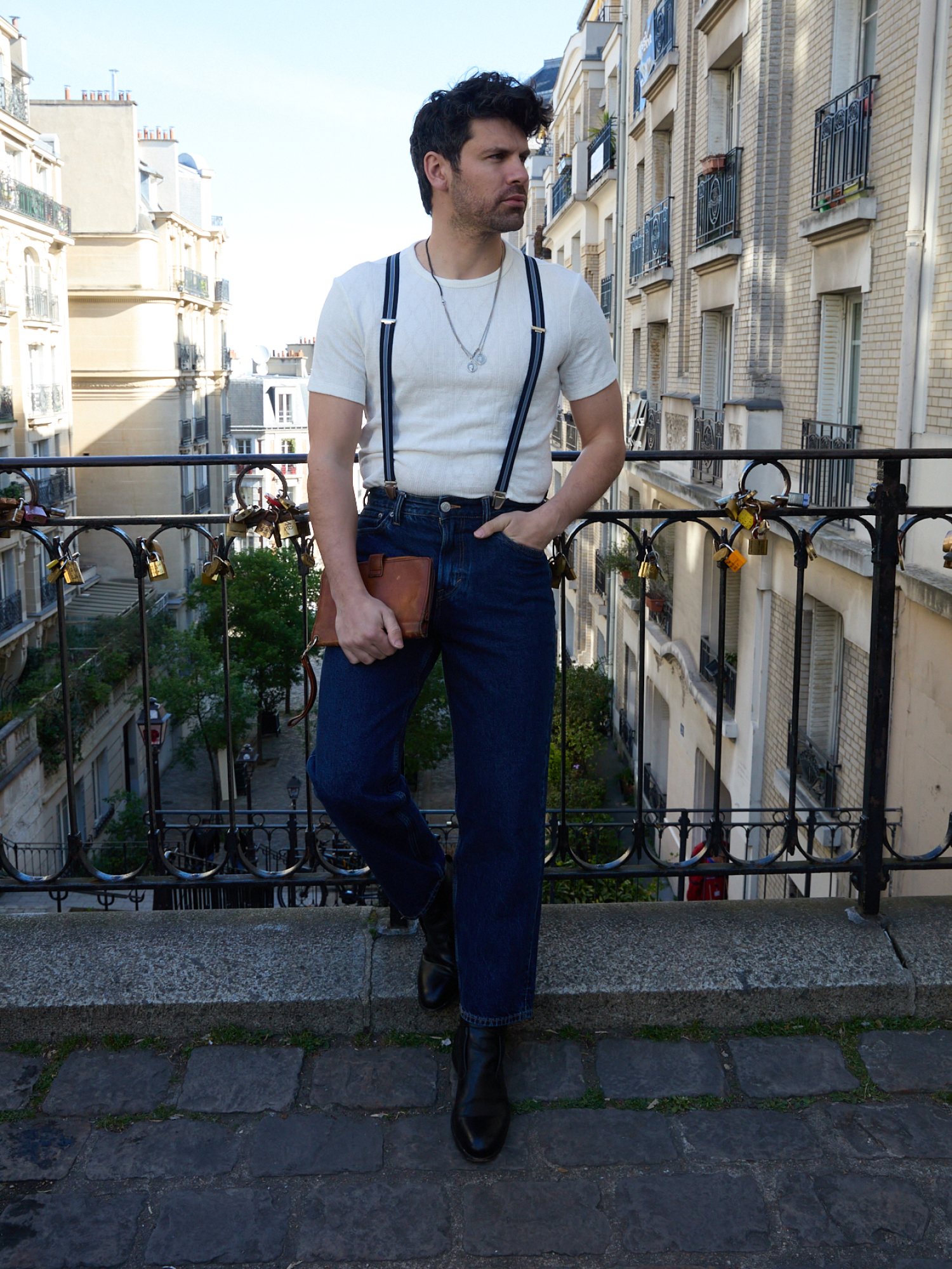 Bretelles mi-larges bleu Les Pithiveriennes