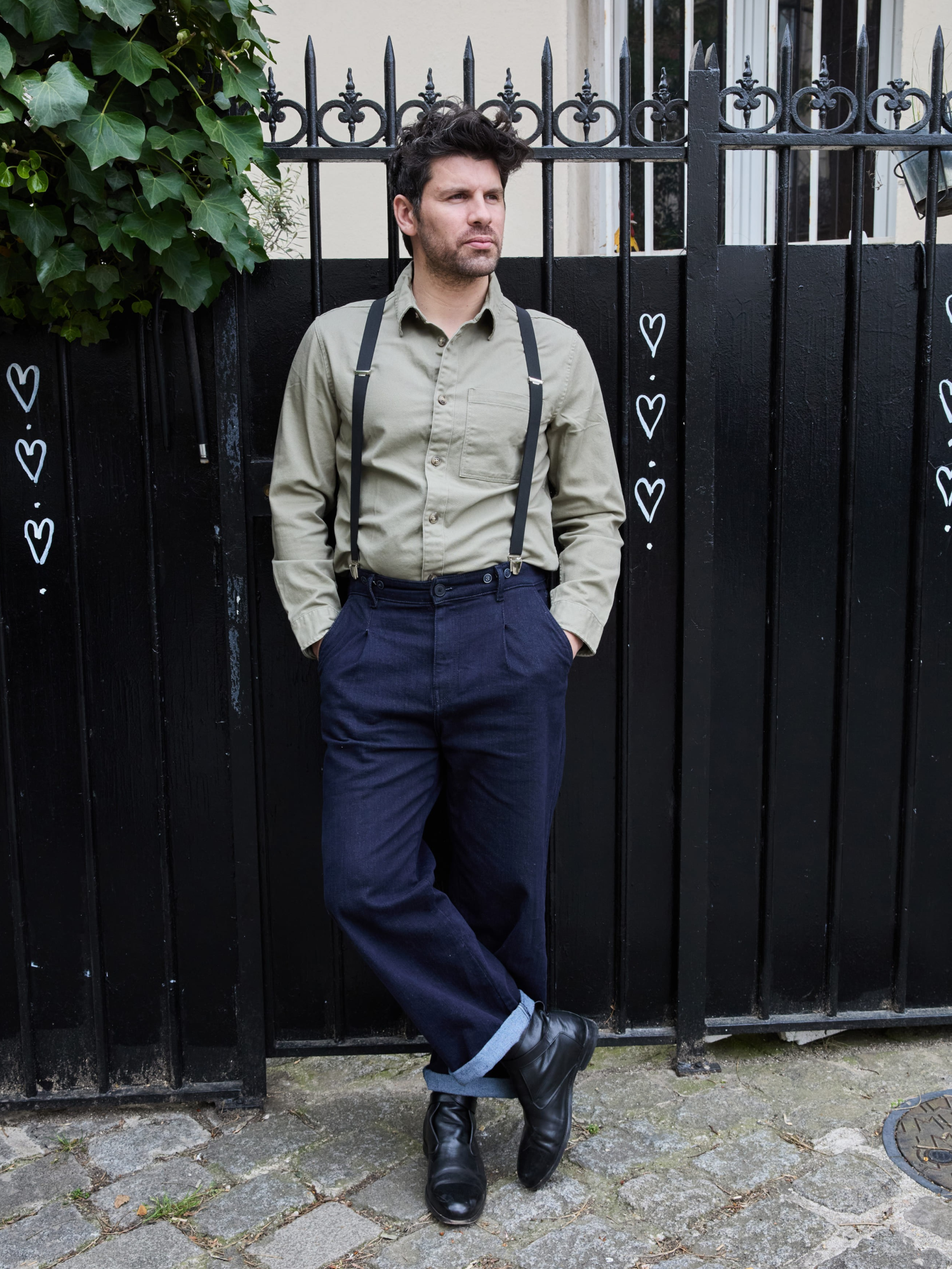 Bretelles mi-larges grises Les Paimblotines