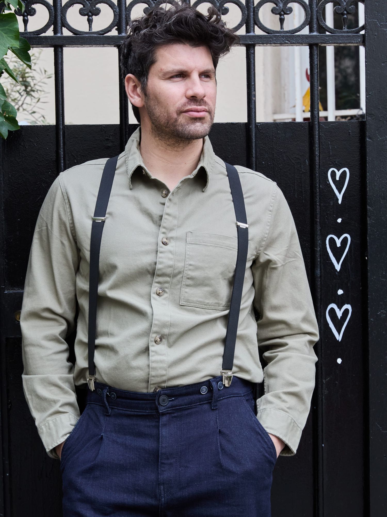 Bretelles mi-larges grises Les Paimblotines