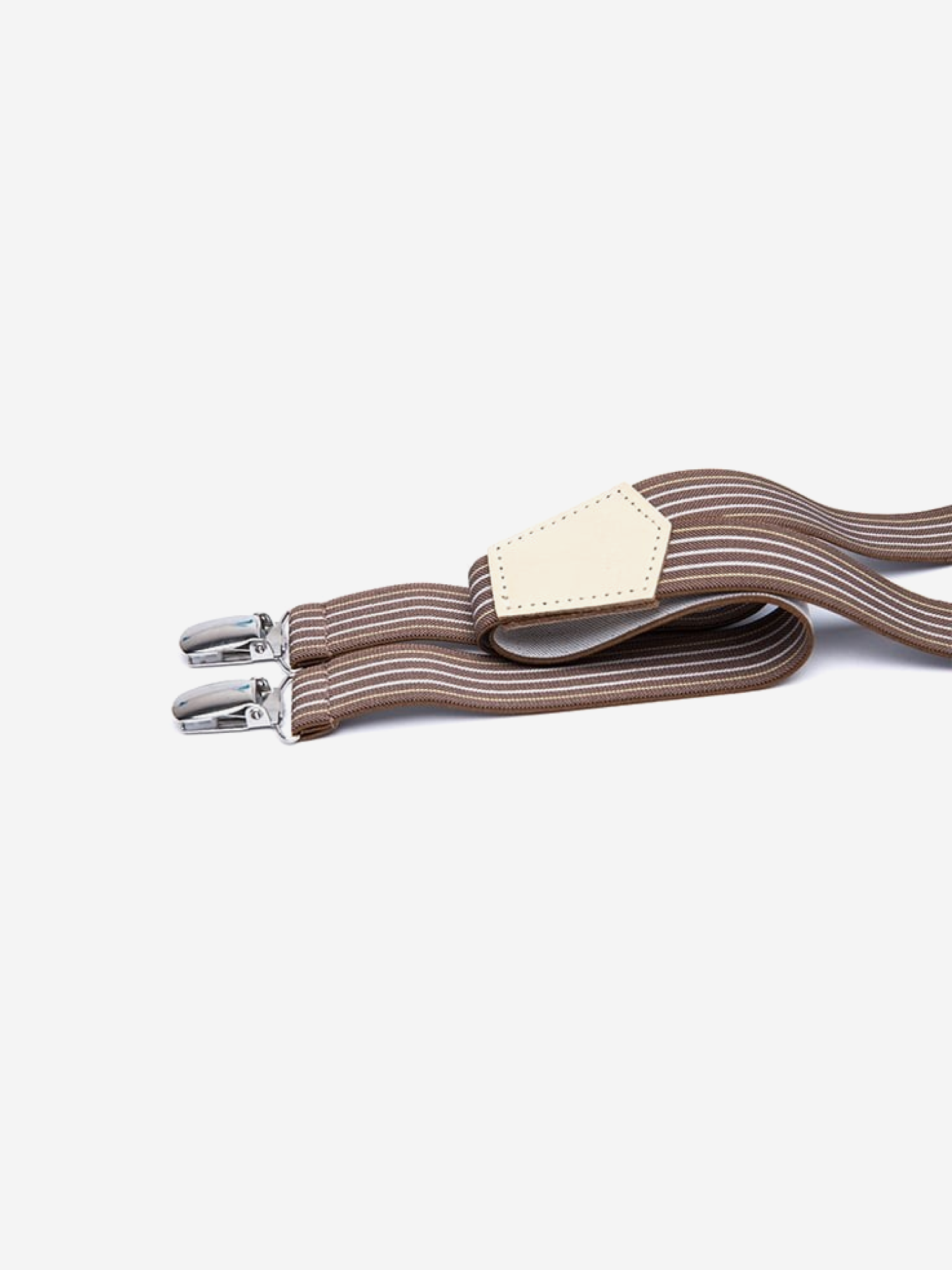 Bretelles mi-larges marron et beige Les Bruneloises