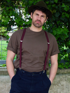 Bretelles mi-larges rouge et blanc Les Gapensaises
